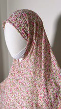 robe de priere noor en coton rose fleuri flowae pratique
