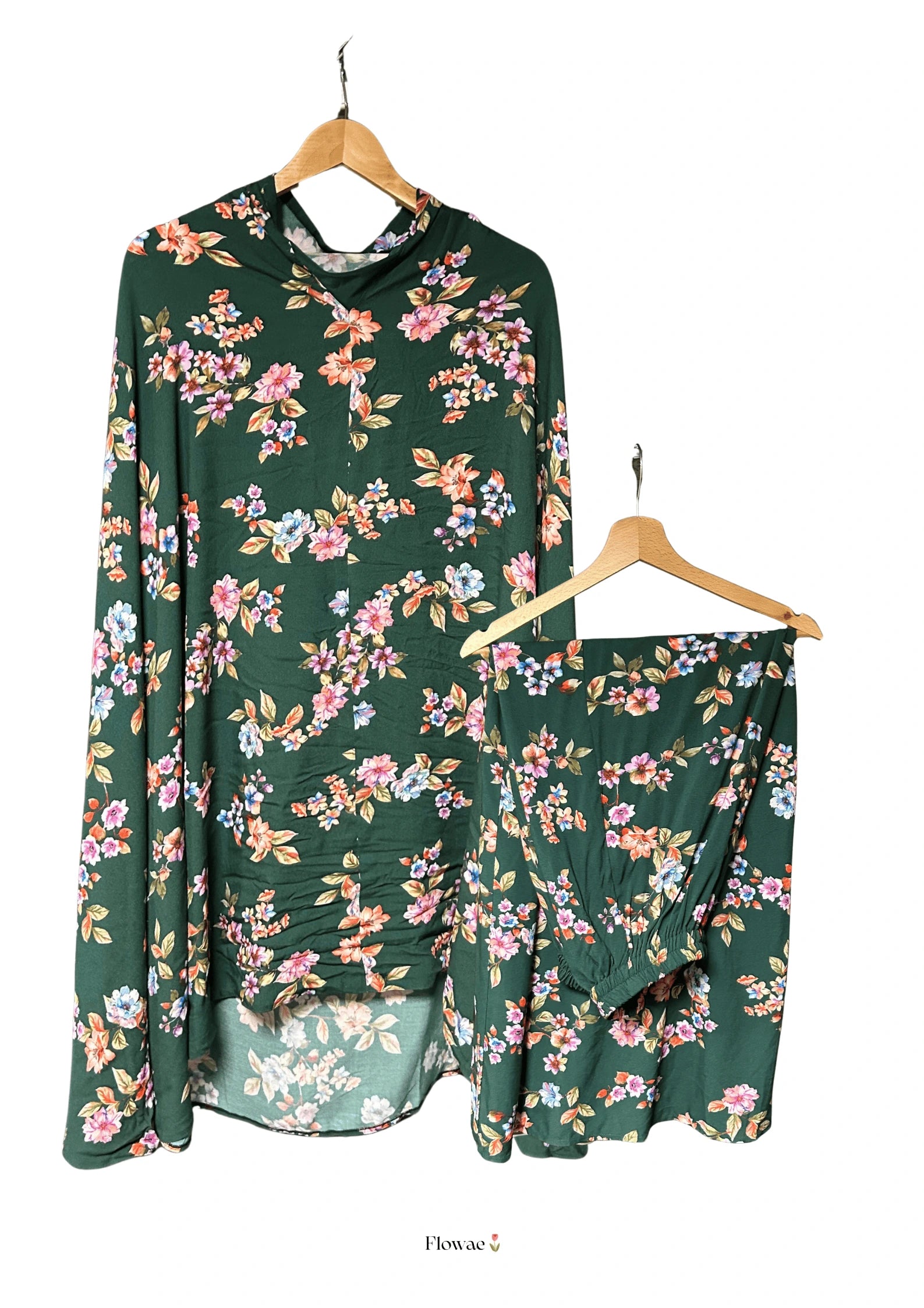 tenue de priere isha fleuri rose esthétique éthique confort coton viscose