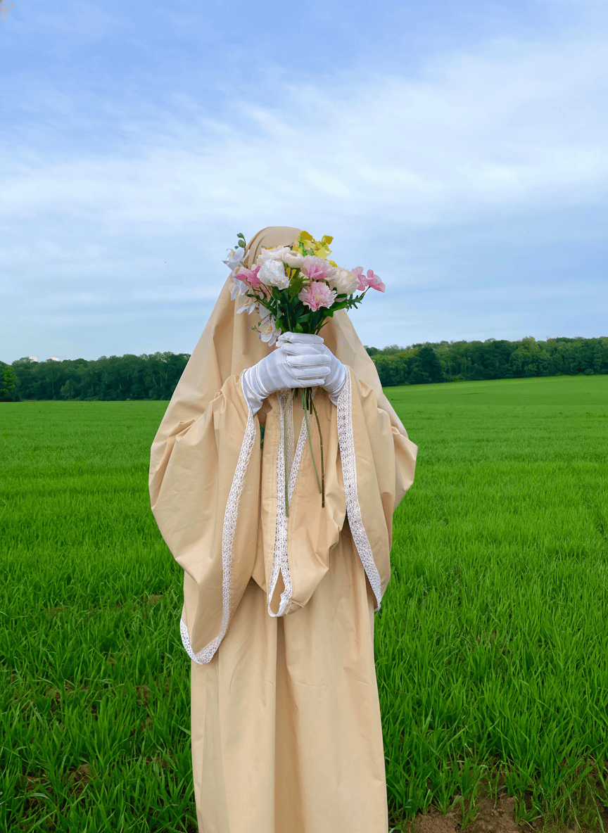 robe de priere fleur dentelle cottage core